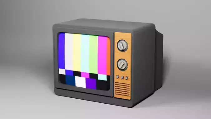Vintage television Tv 3d model
