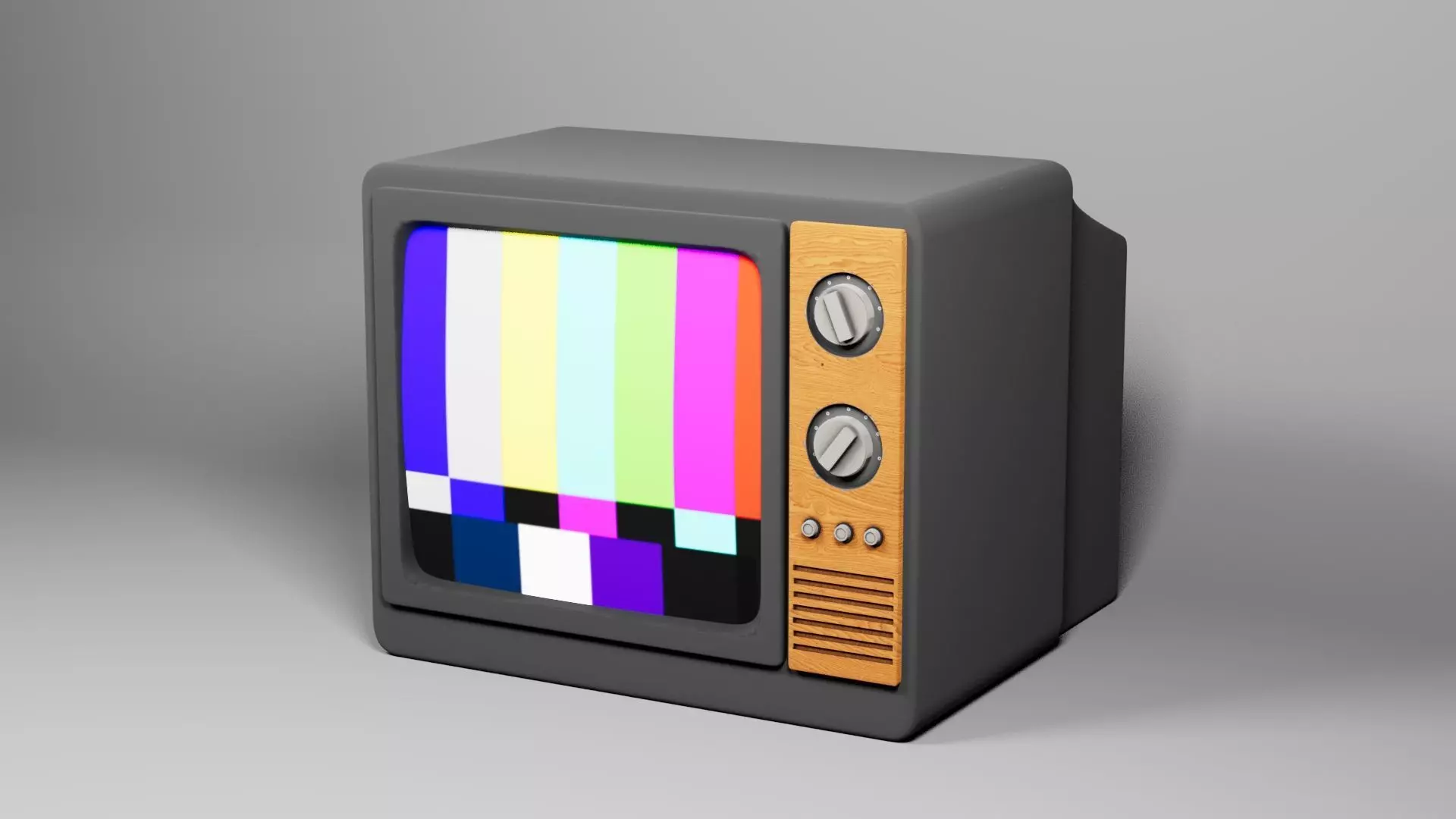 Vintage television Tv 3d model 3D model_0
