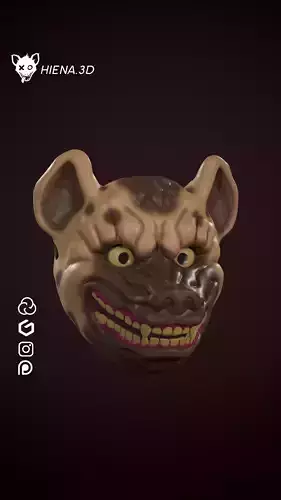 Hyena Mask Japanese 3D print model