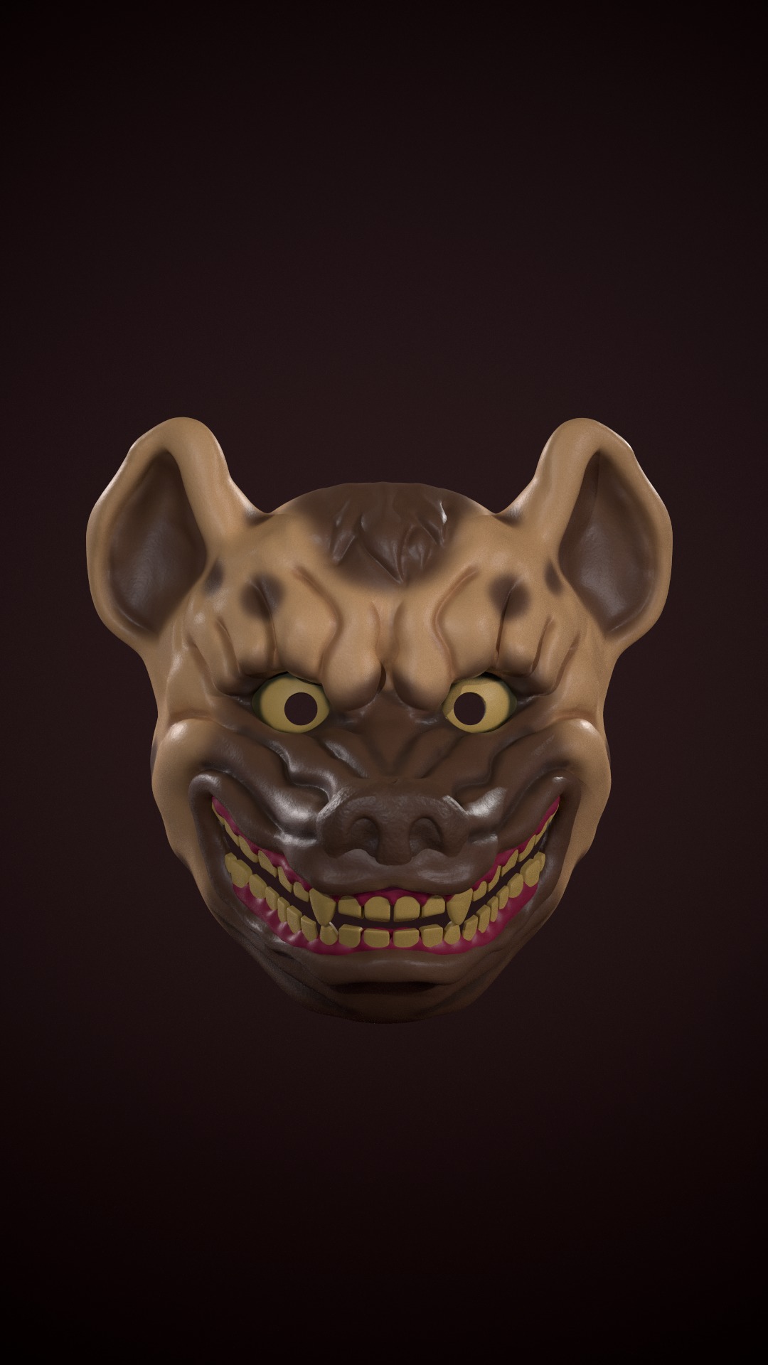 Hyena Mask Japanese 3D print model_12