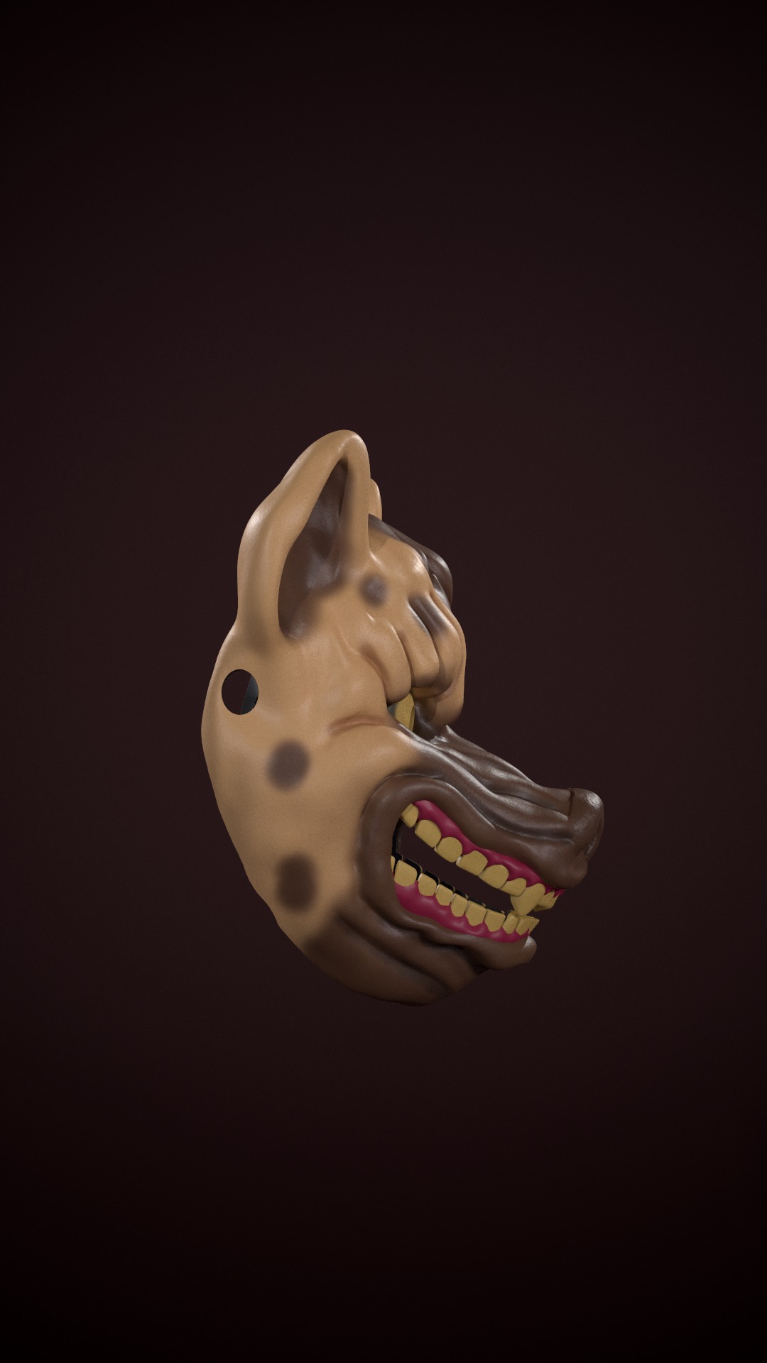 Hyena Mask Japanese 3D print model_8