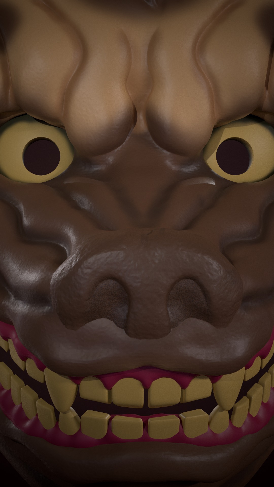 Hyena Mask Japanese 3D print model_10