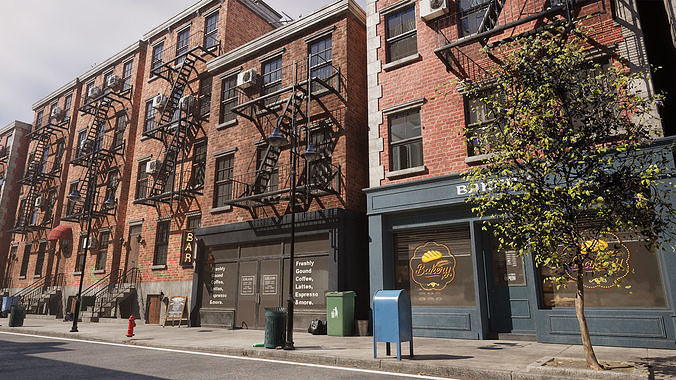 Newyork Street 3D model 2