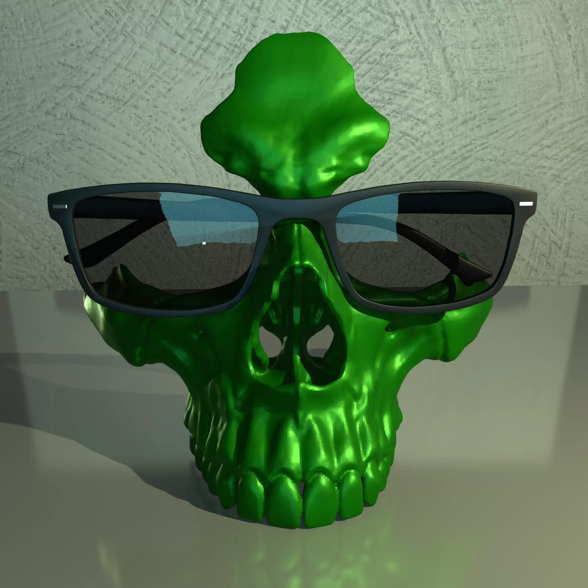 Skull Glasses Stand Holder 3D print model_0