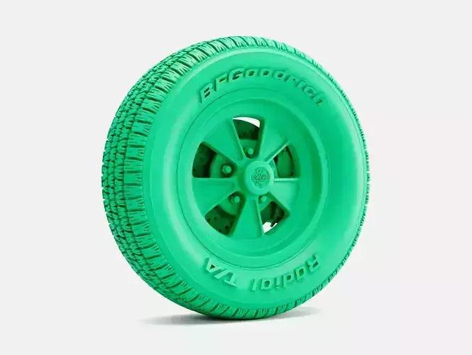 15x6 Cragar GT Plus Wheel BFGoodrich Radial TA Tire 3D print model