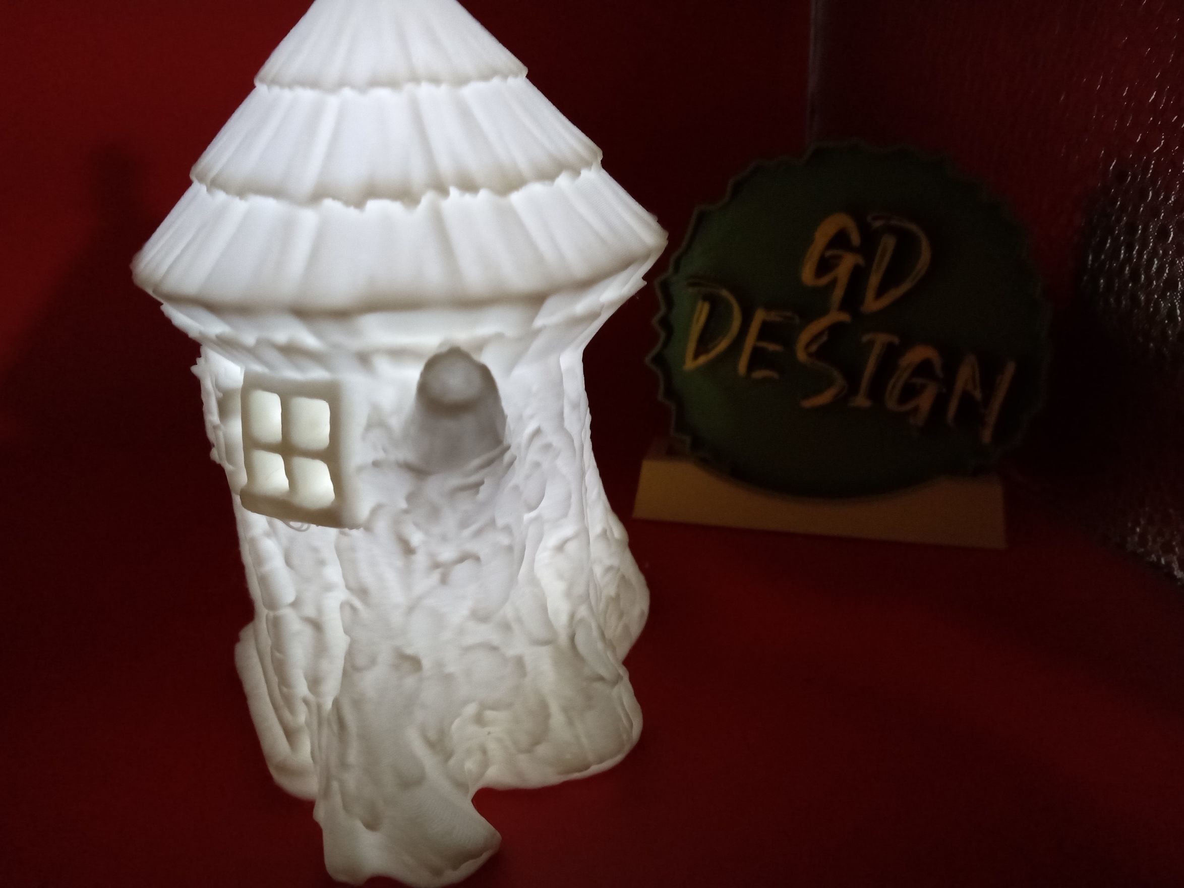 Christmas Tree Stump House Merry Christmas 3D Light 3D print model_2