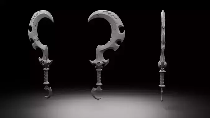 Dream Raider s Azure Sickle - World of Warcraft 3D print model