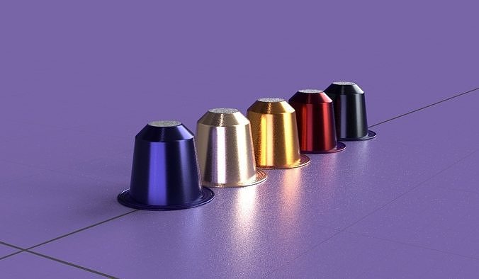 Coffee capsules aluminum Free 3D model