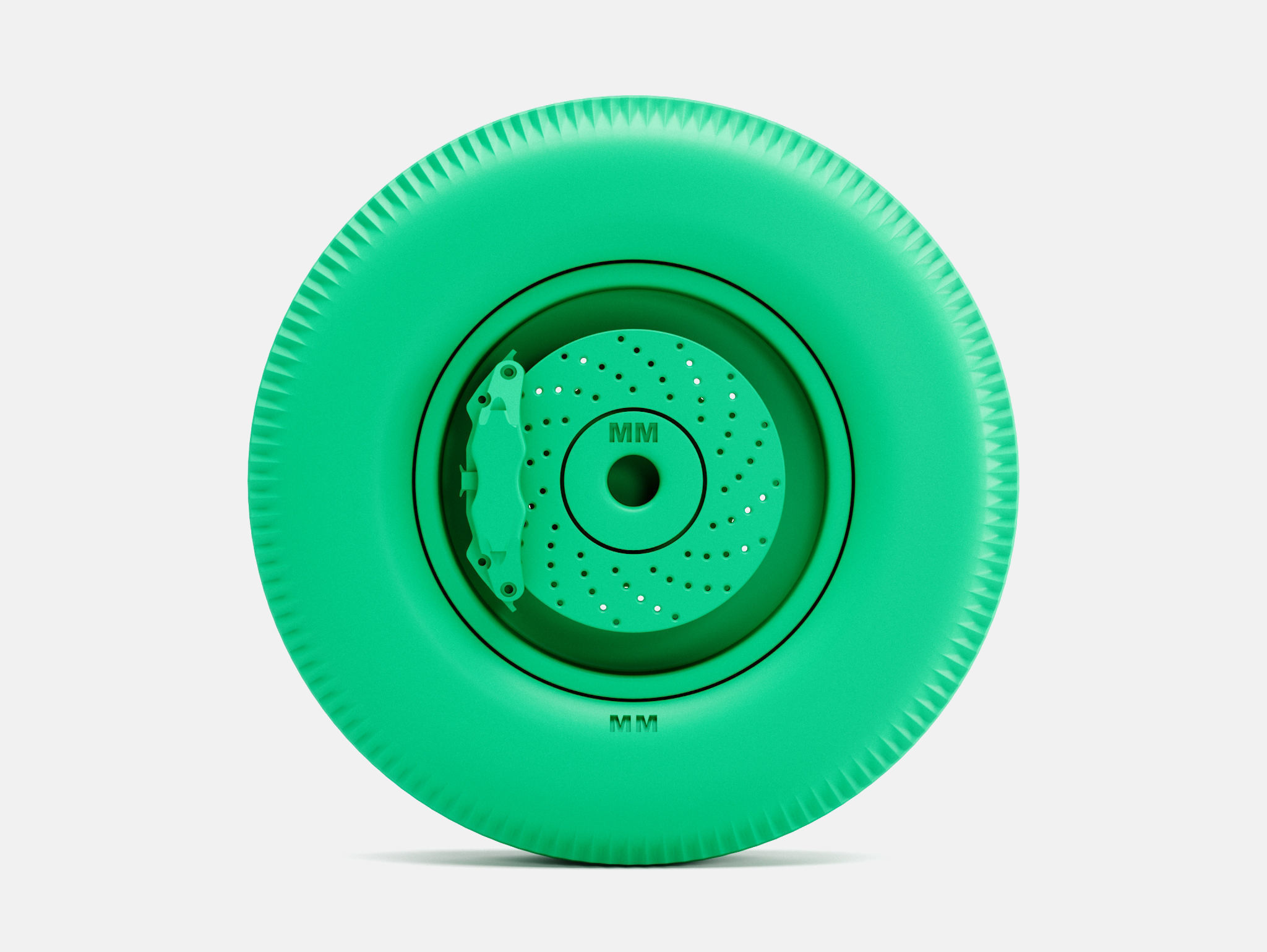 15x4 Halibrand Sprint Wheel Firestone 670-15 Tire 3D print model_3