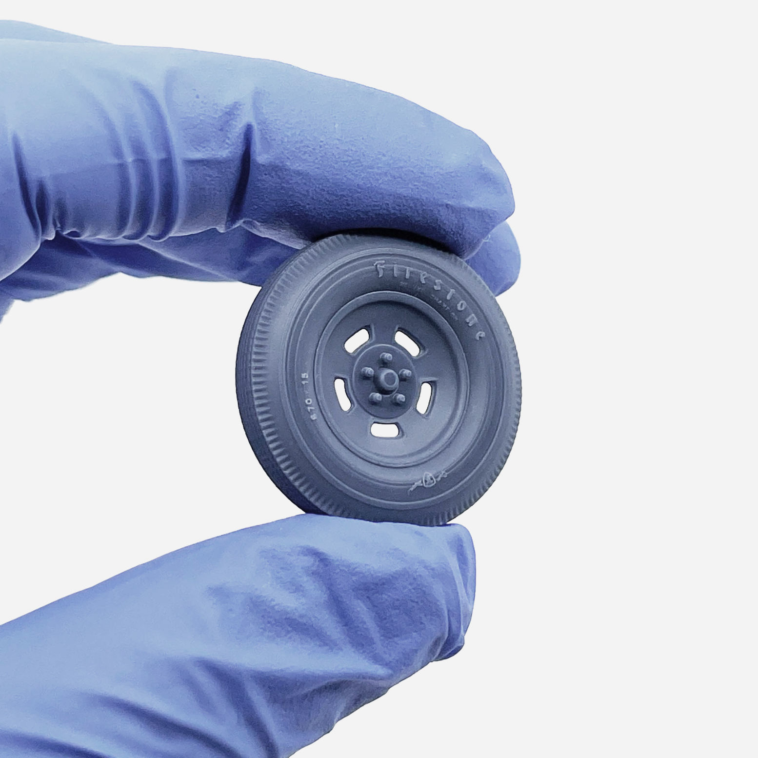 15x4 Halibrand Sprint Wheel Firestone 670-15 Tire 3D print model_1