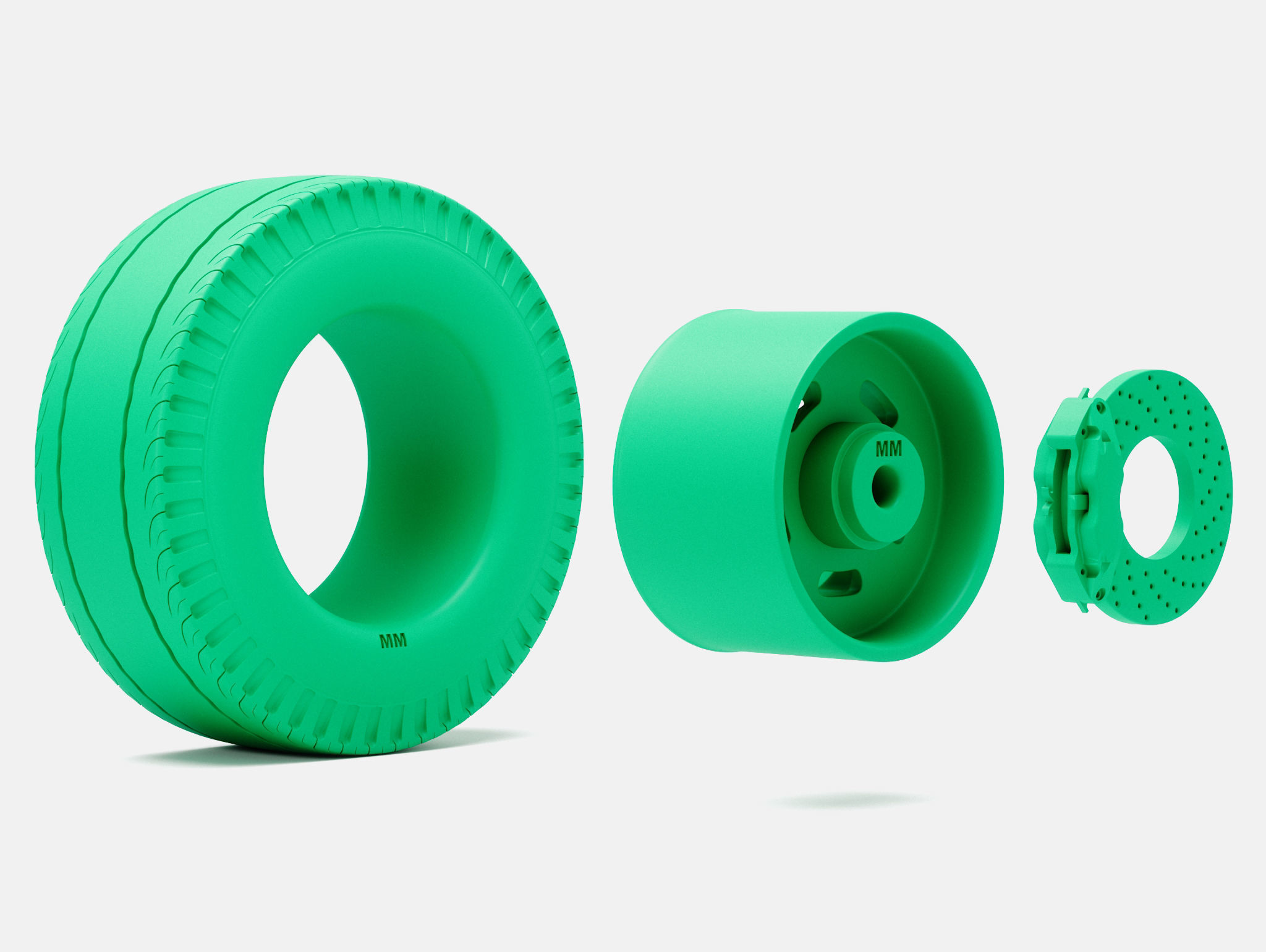 15x4 15x10 Halibrand Sprint Wheels Firestone Tires 3D print model_8