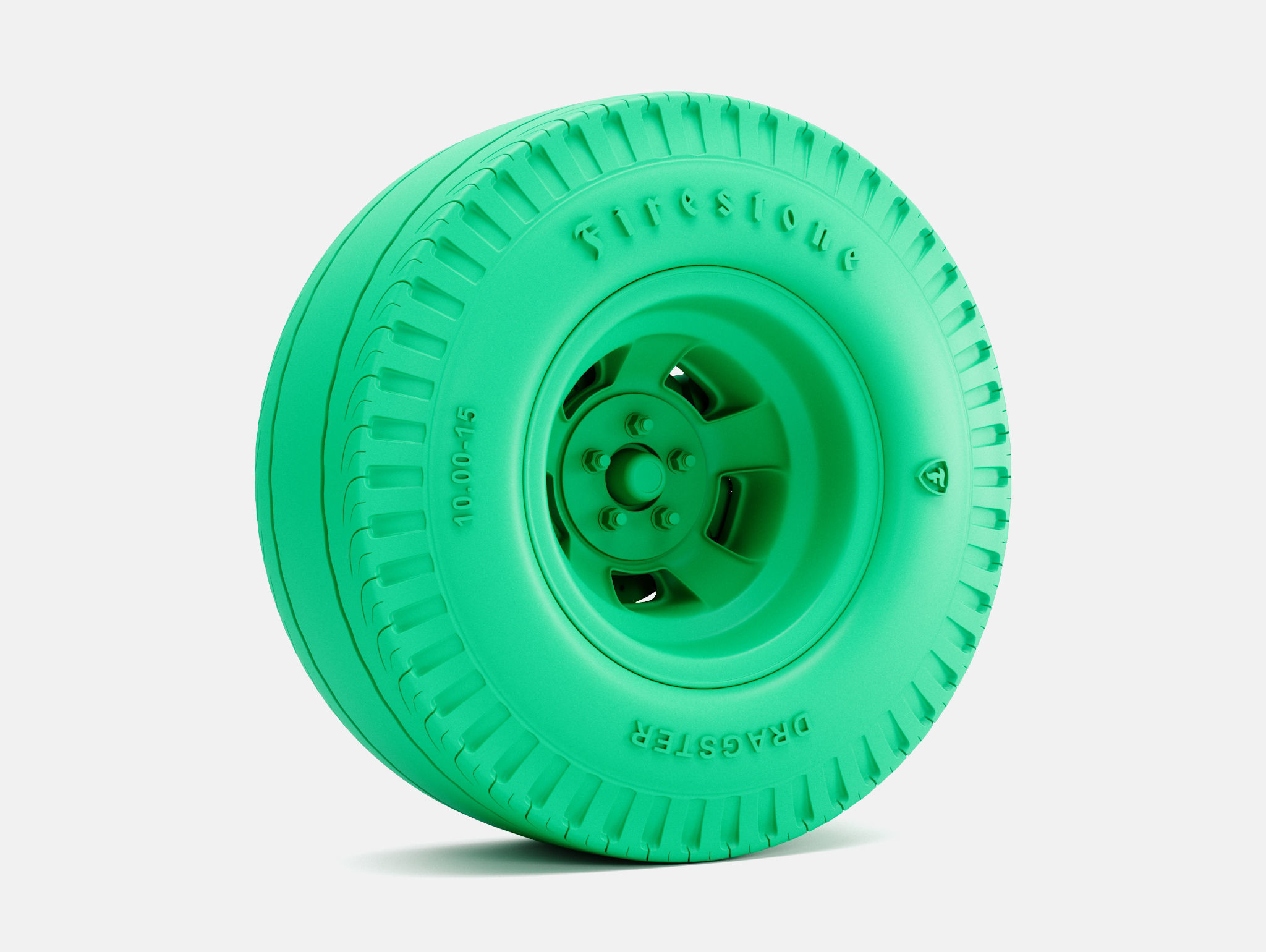 15x4 15x10 Halibrand Sprint Wheels Firestone Tires 3D print model_4