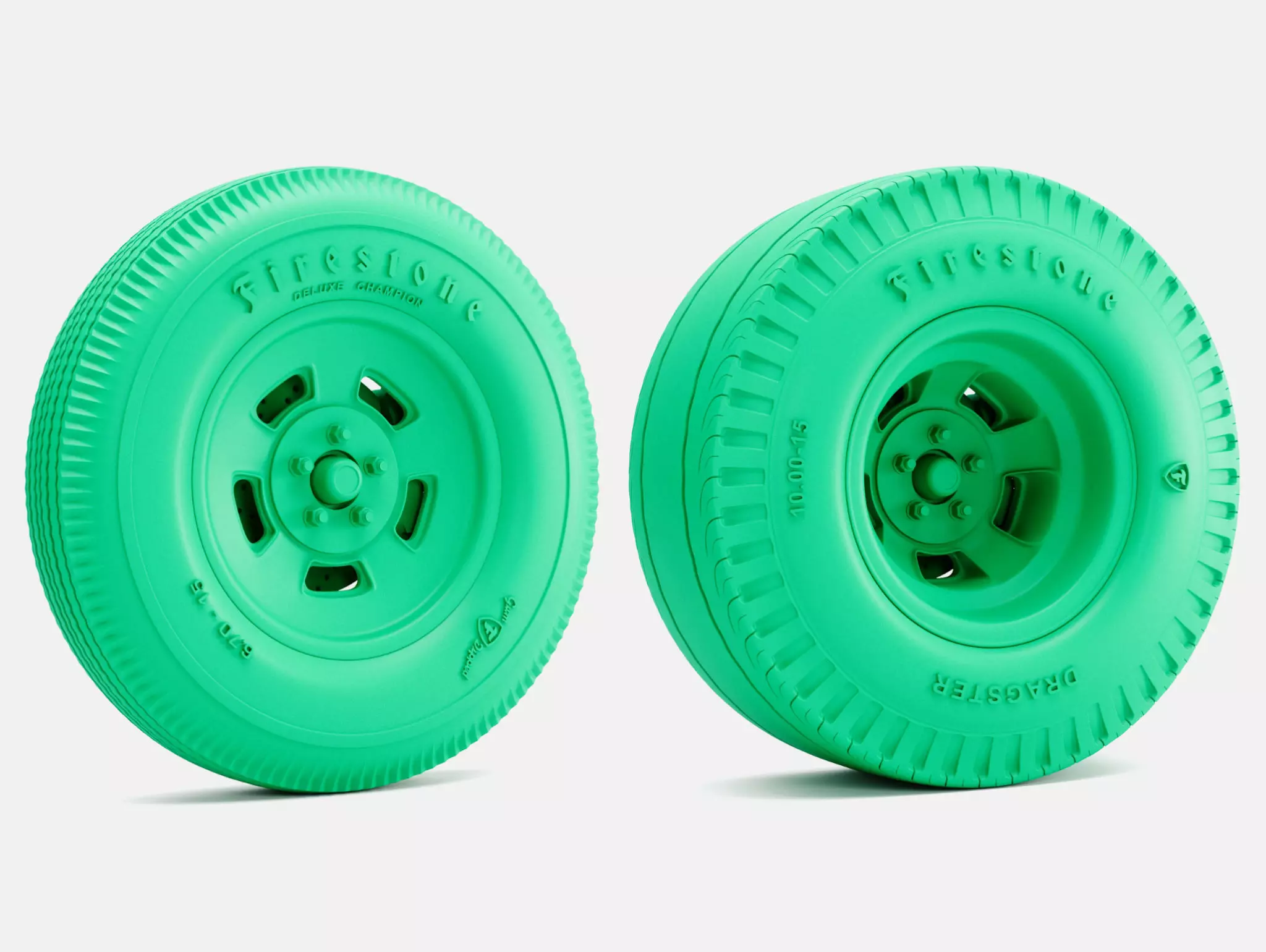 15x4 15x10 Halibrand Sprint Wheels Firestone Tires 3D print model_0