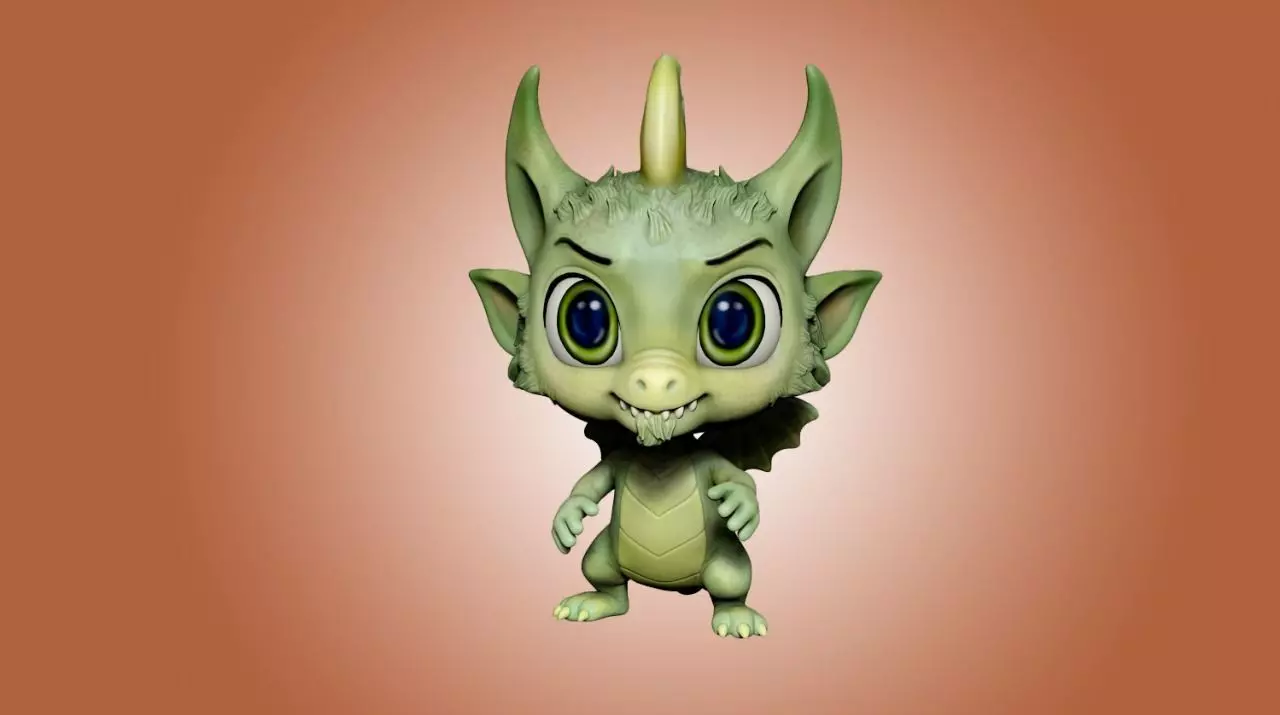 Stylized Dragon 3D print model