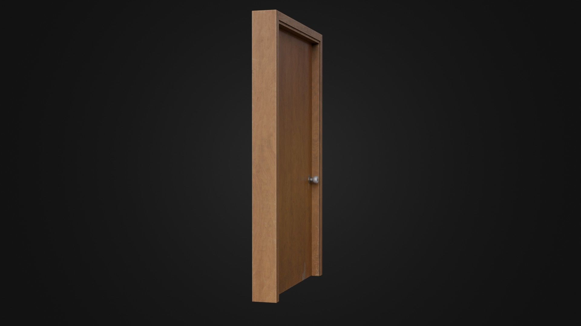 Old Dirty Wooden Door 05A Low-poly 3D model_12