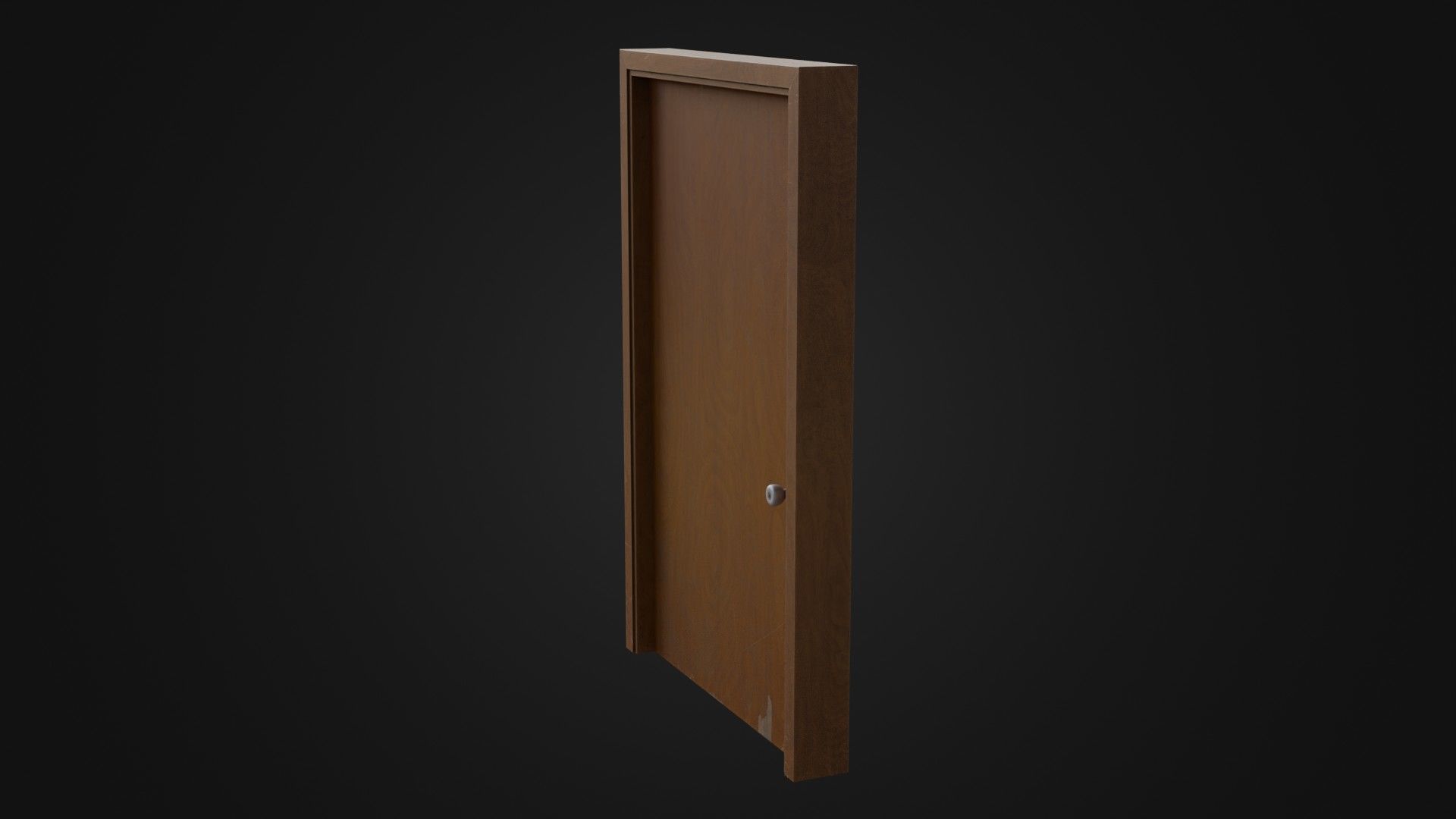 Old Dirty Wooden Door 05A Low-poly 3D model_39