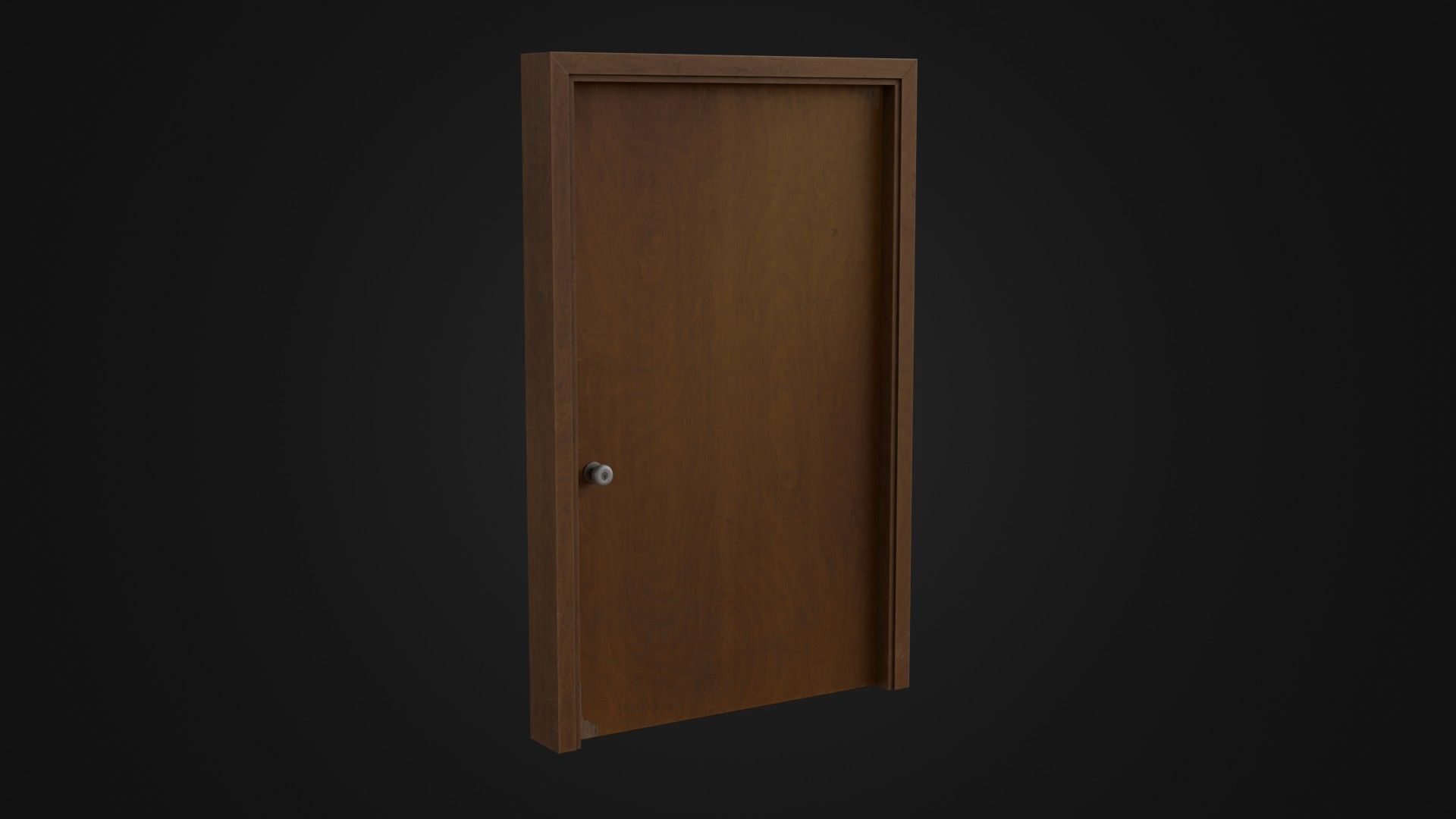 Old Dirty Wooden Door 05A Low-poly 3D model_29