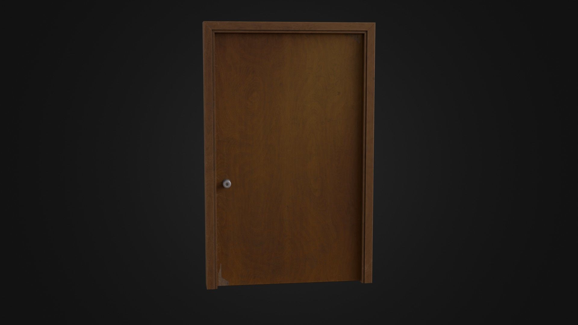 Old Dirty Wooden Door 05A Low-poly 3D model_26