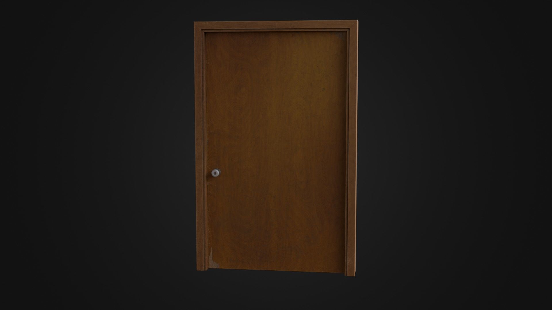 Old Dirty Wooden Door 05A Low-poly 3D model_24