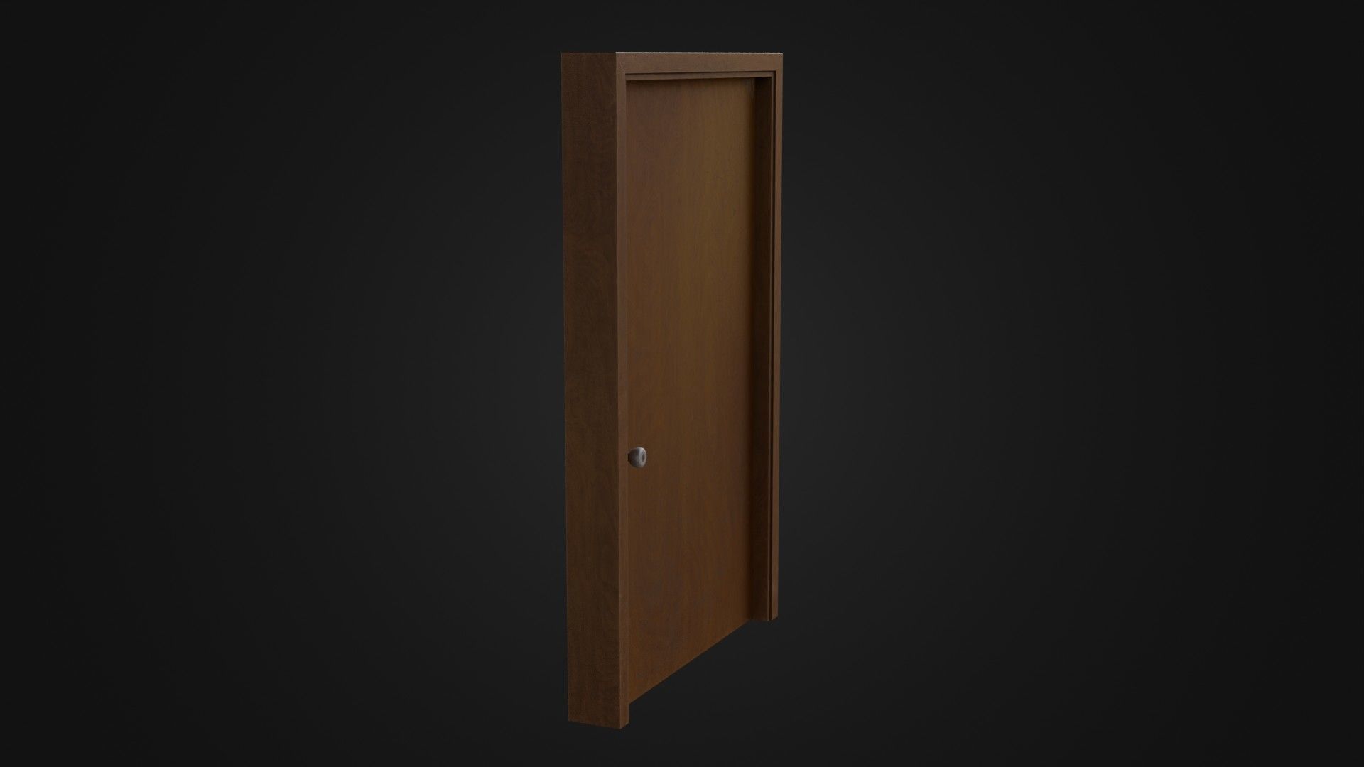 Old Dirty Wooden Door 05A Low-poly 3D model_33