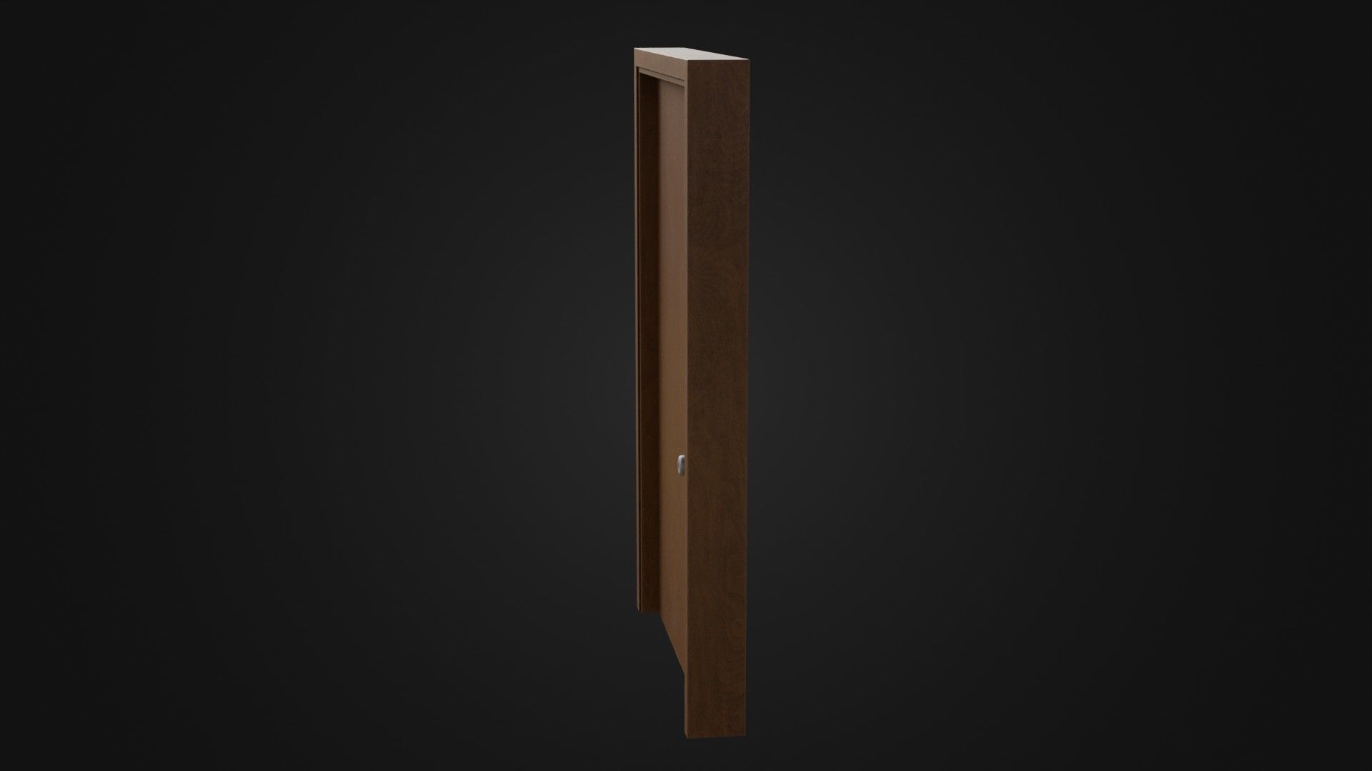 Old Dirty Wooden Door 05A Low-poly 3D model_37