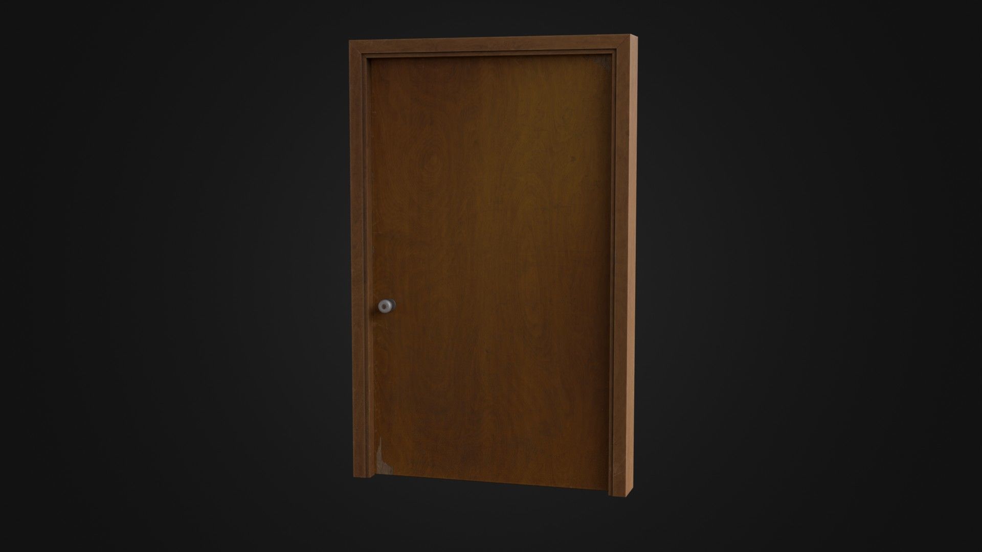 Old Dirty Wooden Door 05A Low-poly 3D model_23