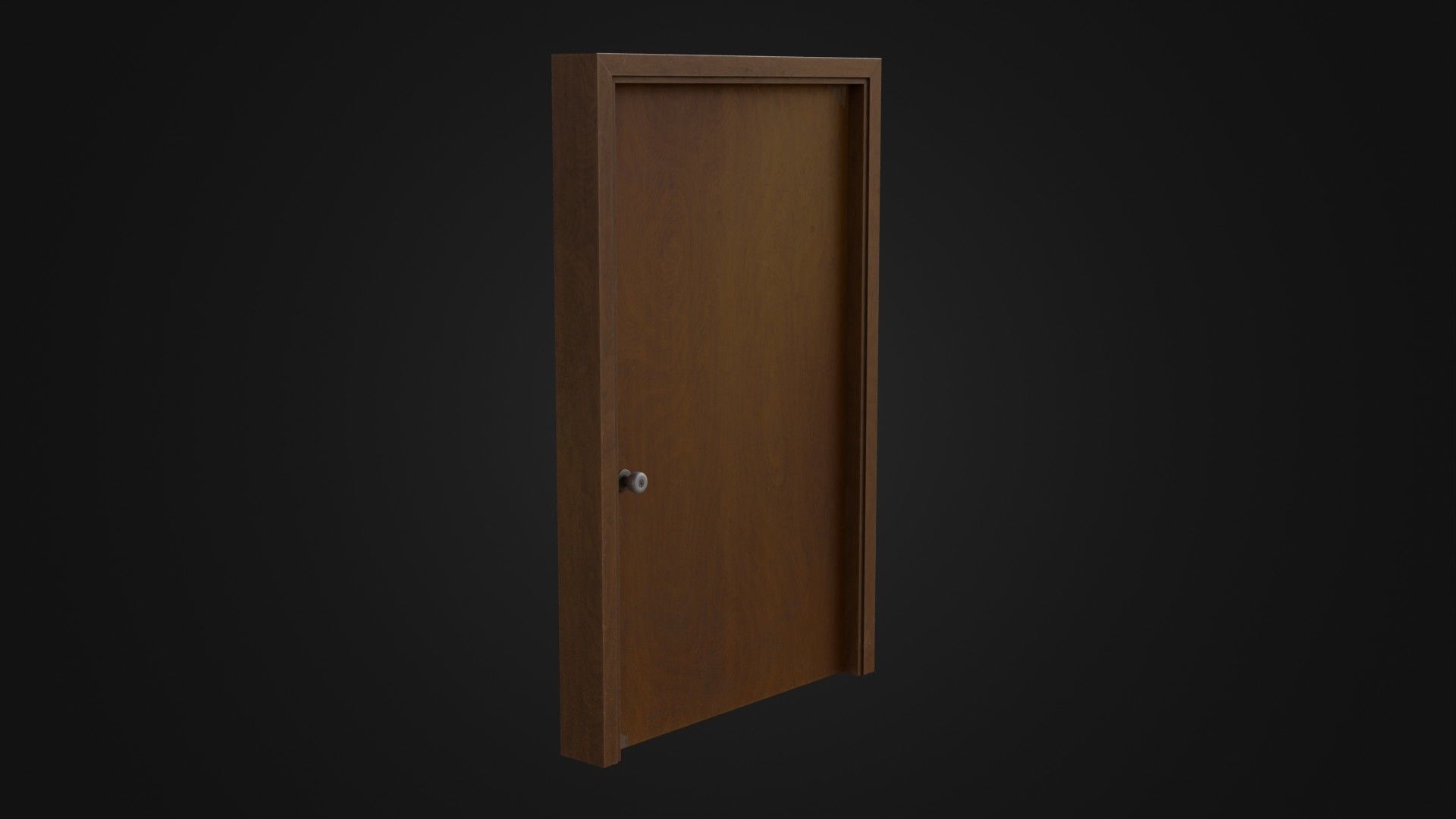 Old Dirty Wooden Door 05A Low-poly 3D model_31