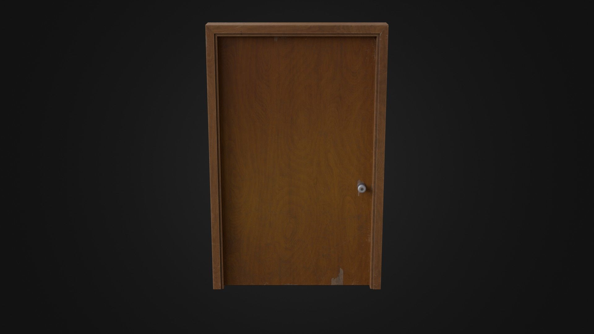 Old Dirty Wooden Door 05A Low-poly 3D model_46