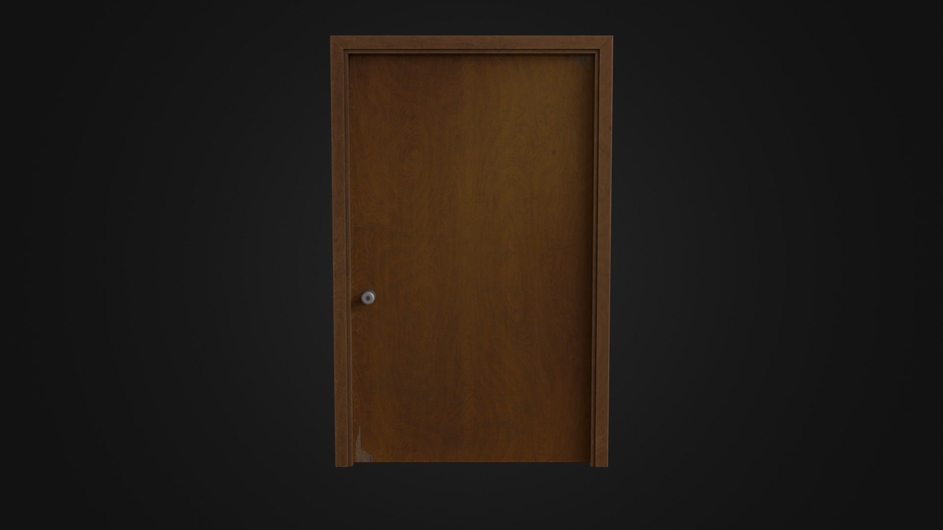 Old Dirty Wooden Door 05A Low-poly 3D model_25