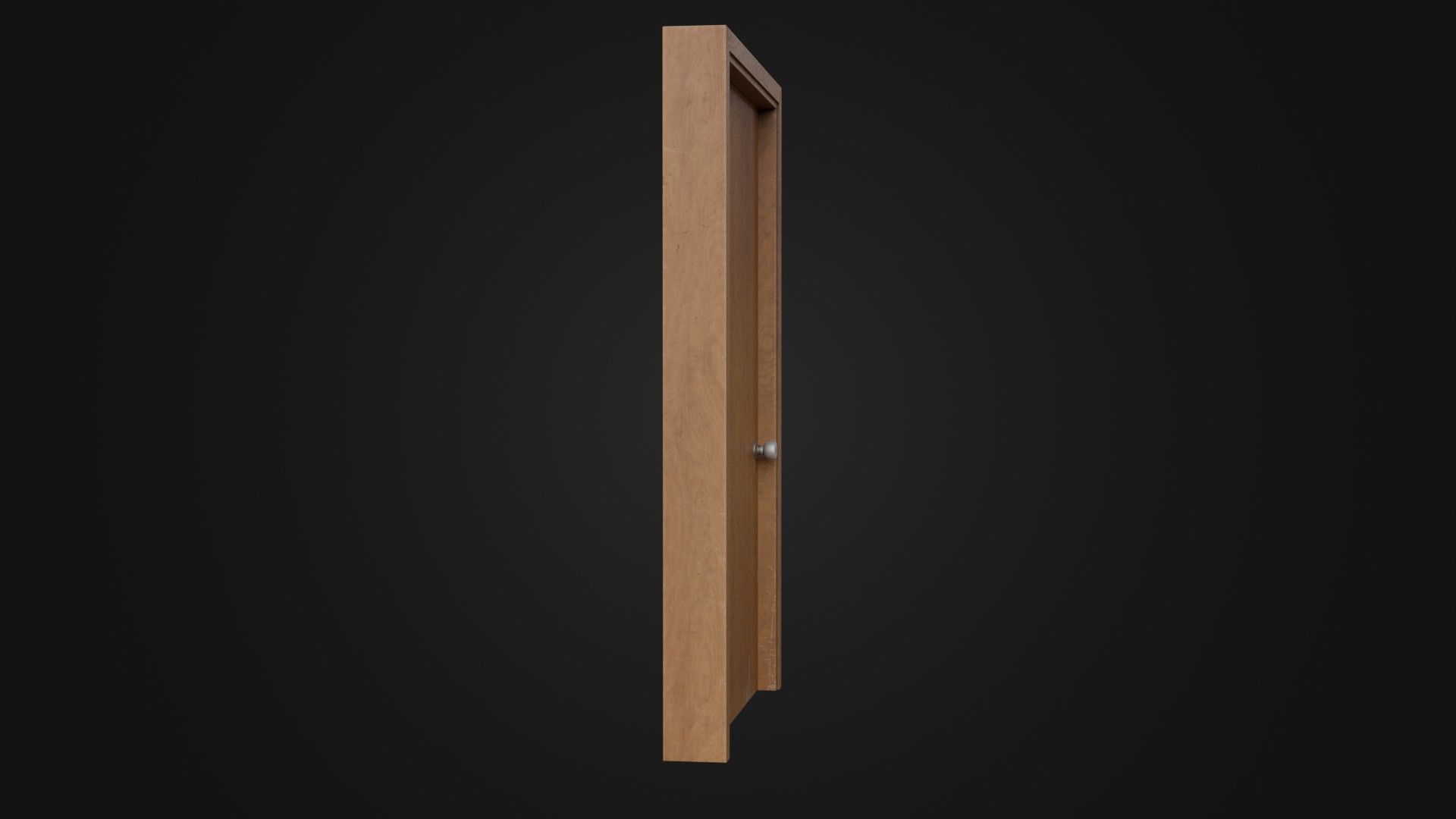 Old Dirty Wooden Door 05A Low-poly 3D model_13