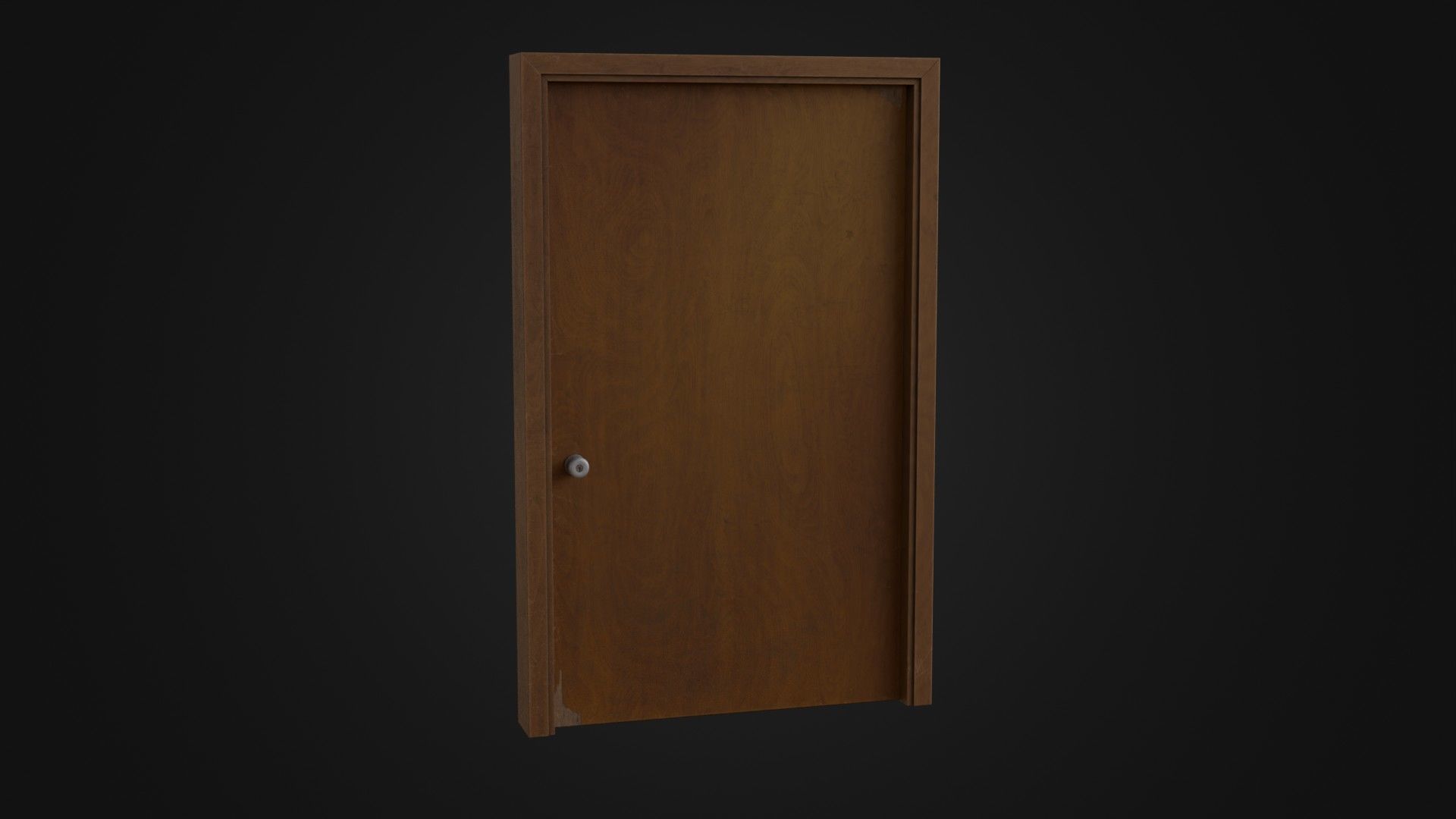 Old Dirty Wooden Door 05A Low-poly 3D model_27