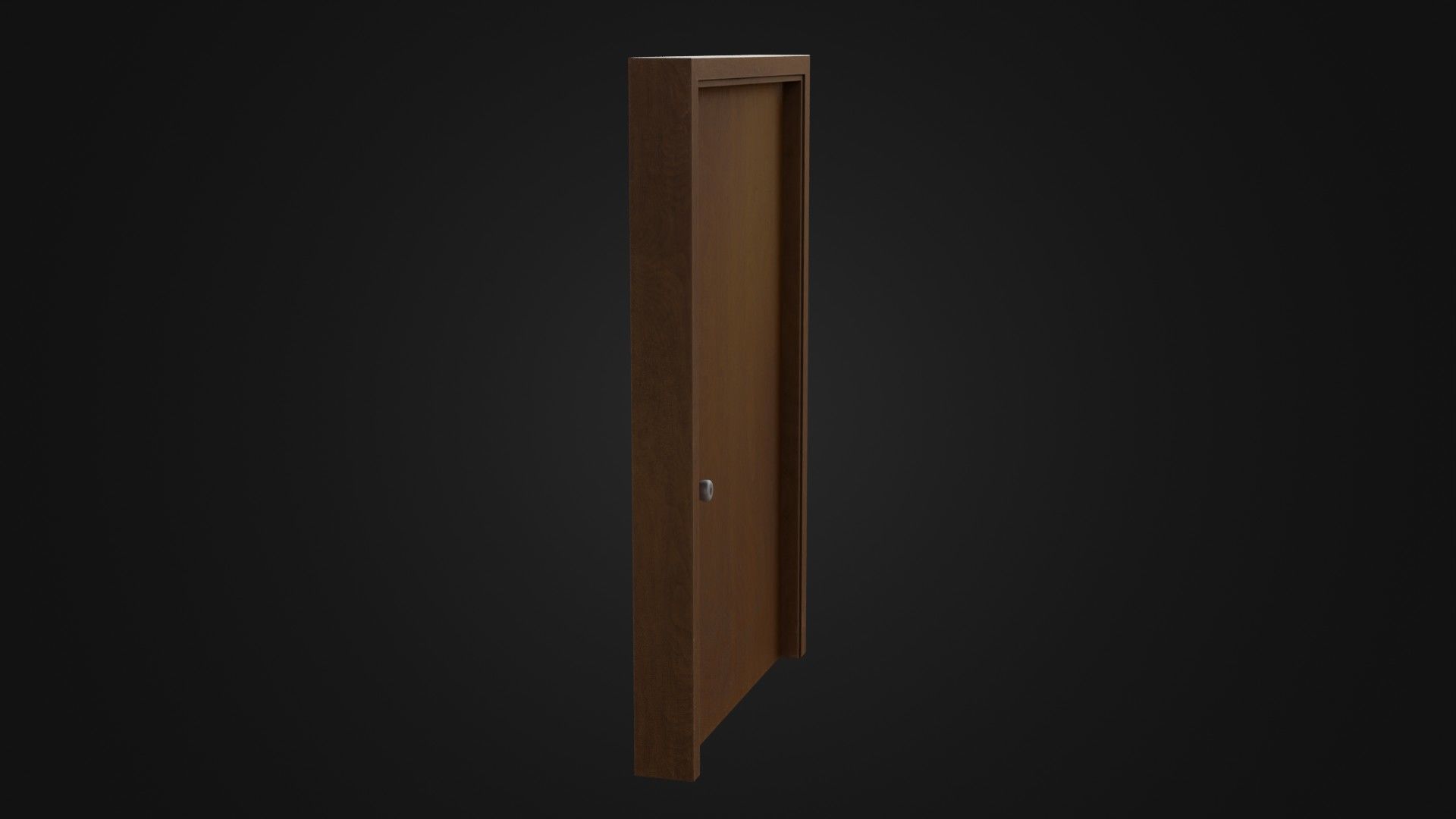 Old Dirty Wooden Door 05A Low-poly 3D model_34