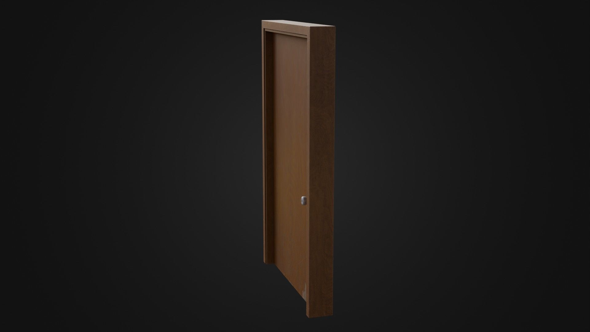 Old Dirty Wooden Door 05A Low-poly 3D model_38