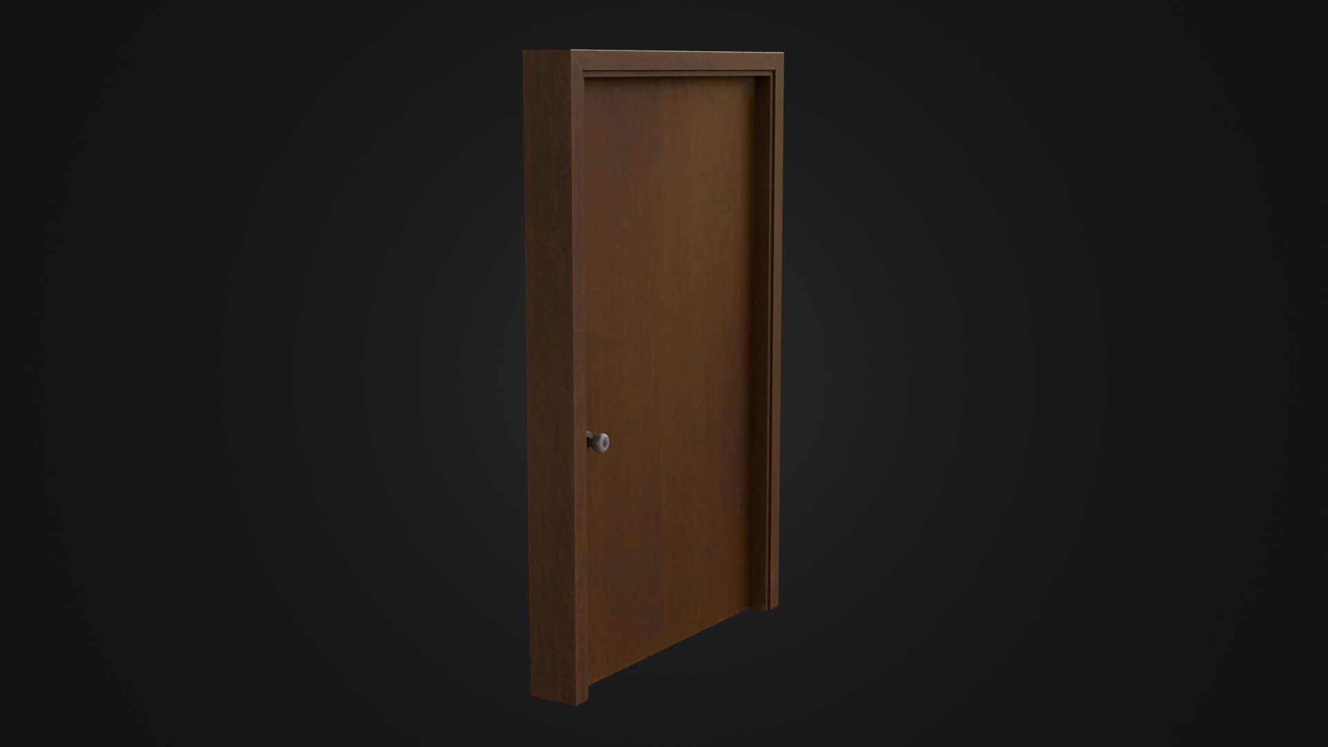 Old Dirty Wooden Door 05A Low-poly 3D model_32
