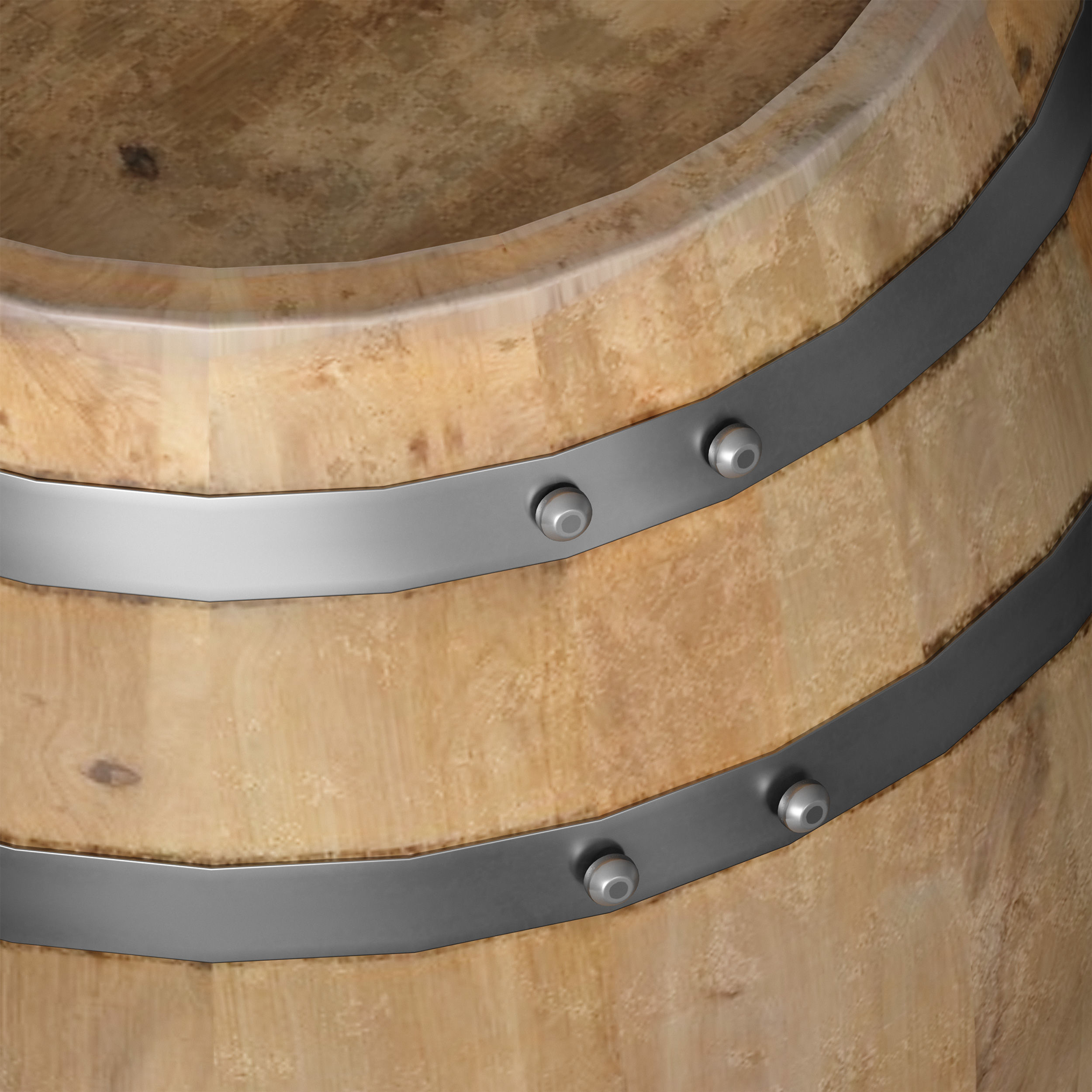 Wooden barrels 3D model_12
