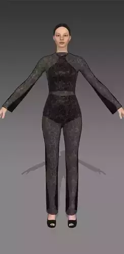 black and tulle clothes jumpsuit 