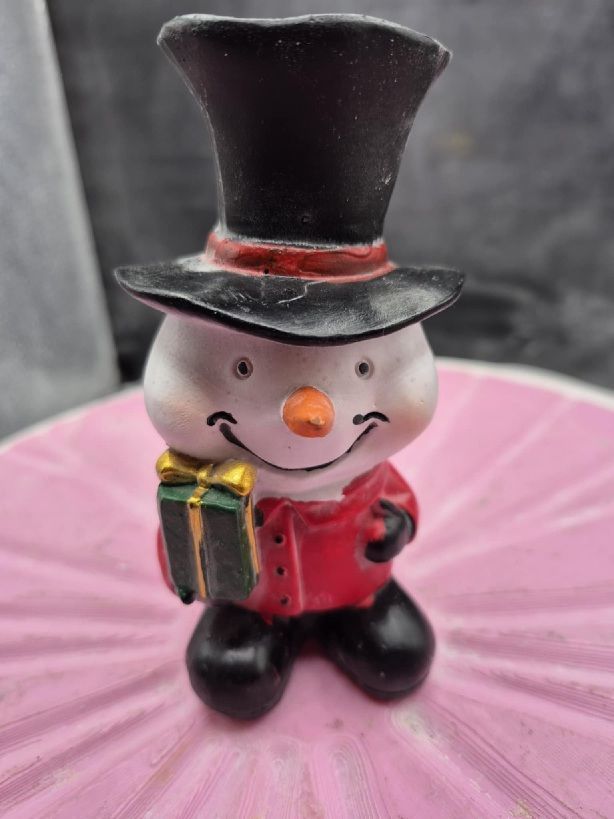 5  Christmas statues  Santa mouse bear  penguin top hat snowman 3D print model_4