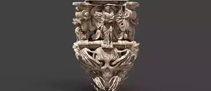 Vampire scull statue 7