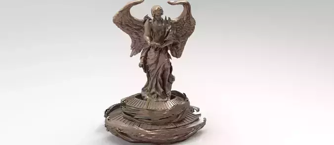 Angel Christmas statue on base