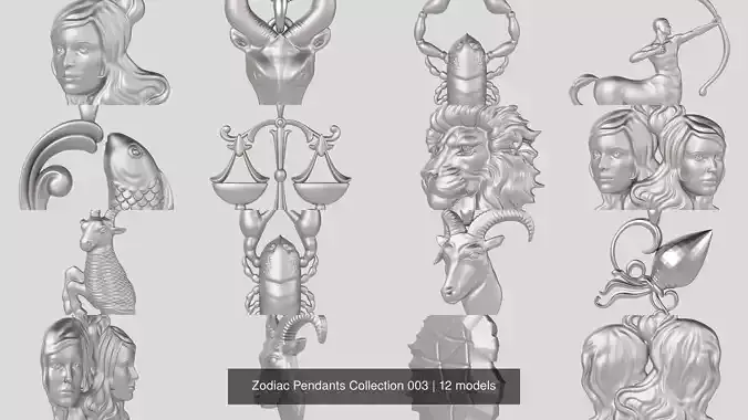 Zodiac Pendants Collection 003