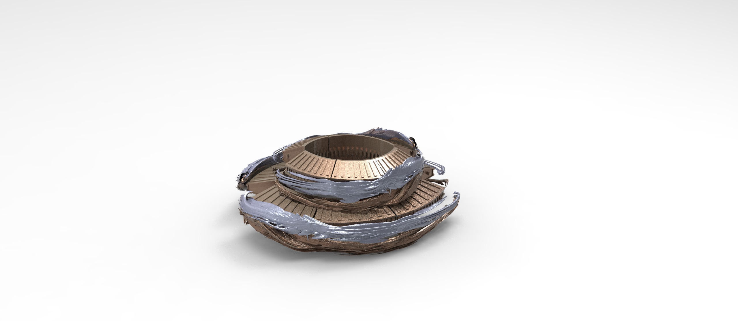 Angel Christmas Wreath base  3D model_1