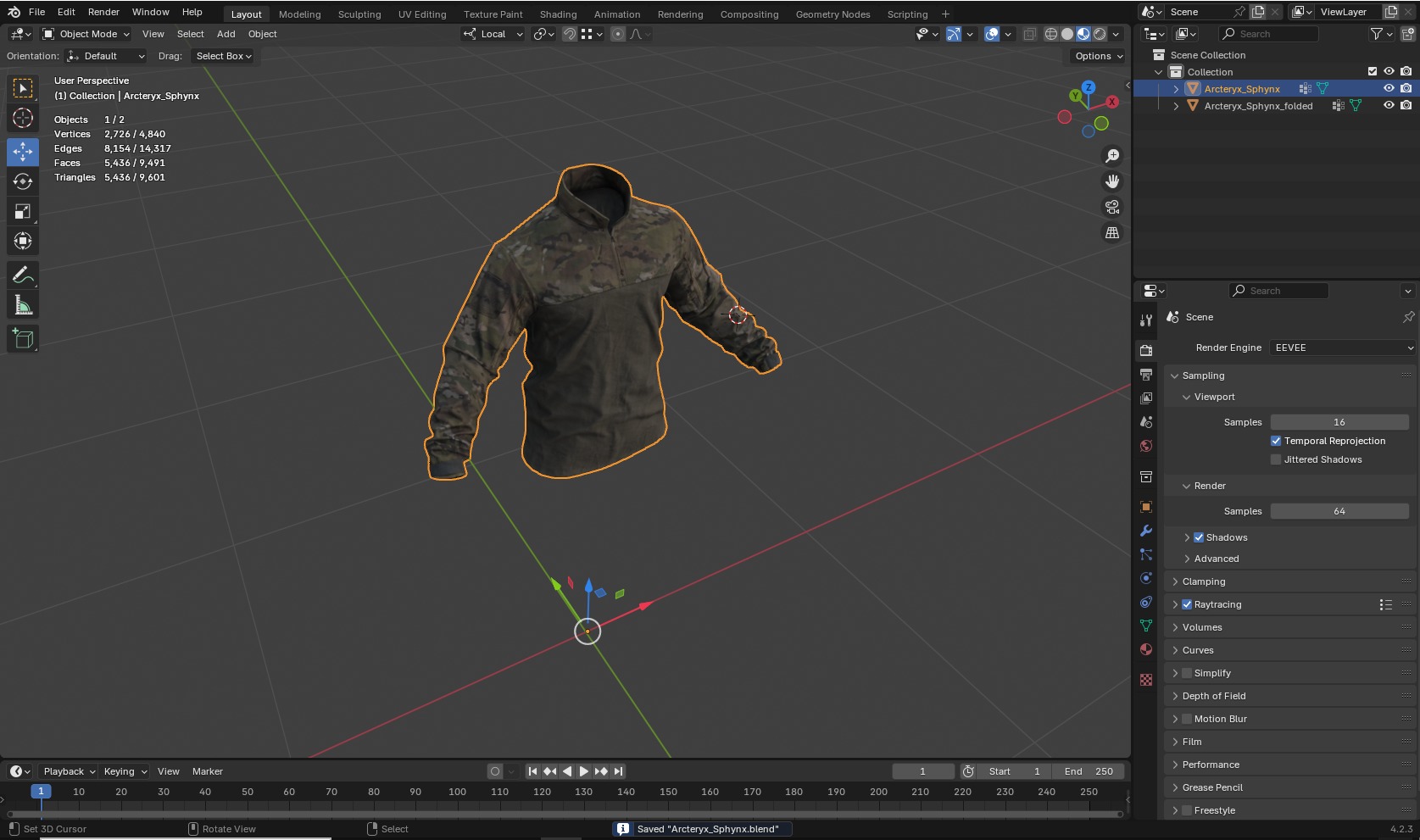  Arcteryx LEAF Sphinx Halfshell Combat Shirt Low-poly 3D model_7