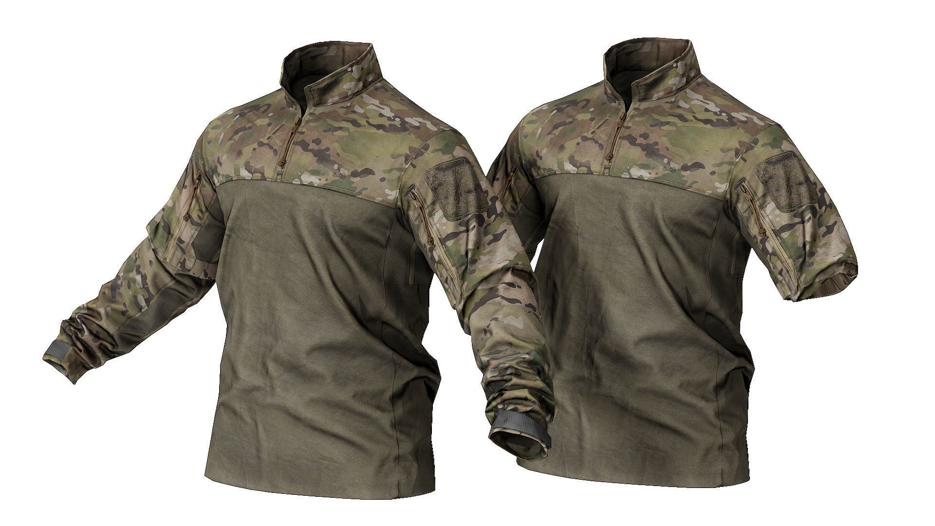  Arcteryx LEAF Sphinx Halfshell Combat Shirt Low-poly 3D model_3