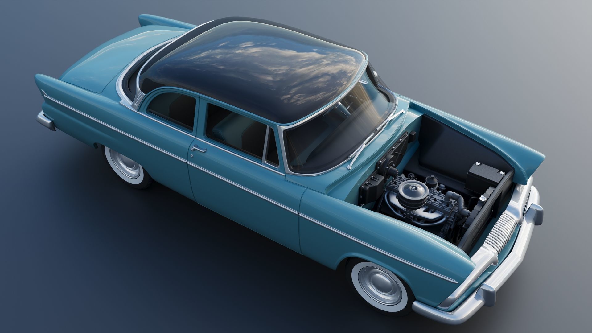Plymouth Belvedere 1955 3D print model_15
