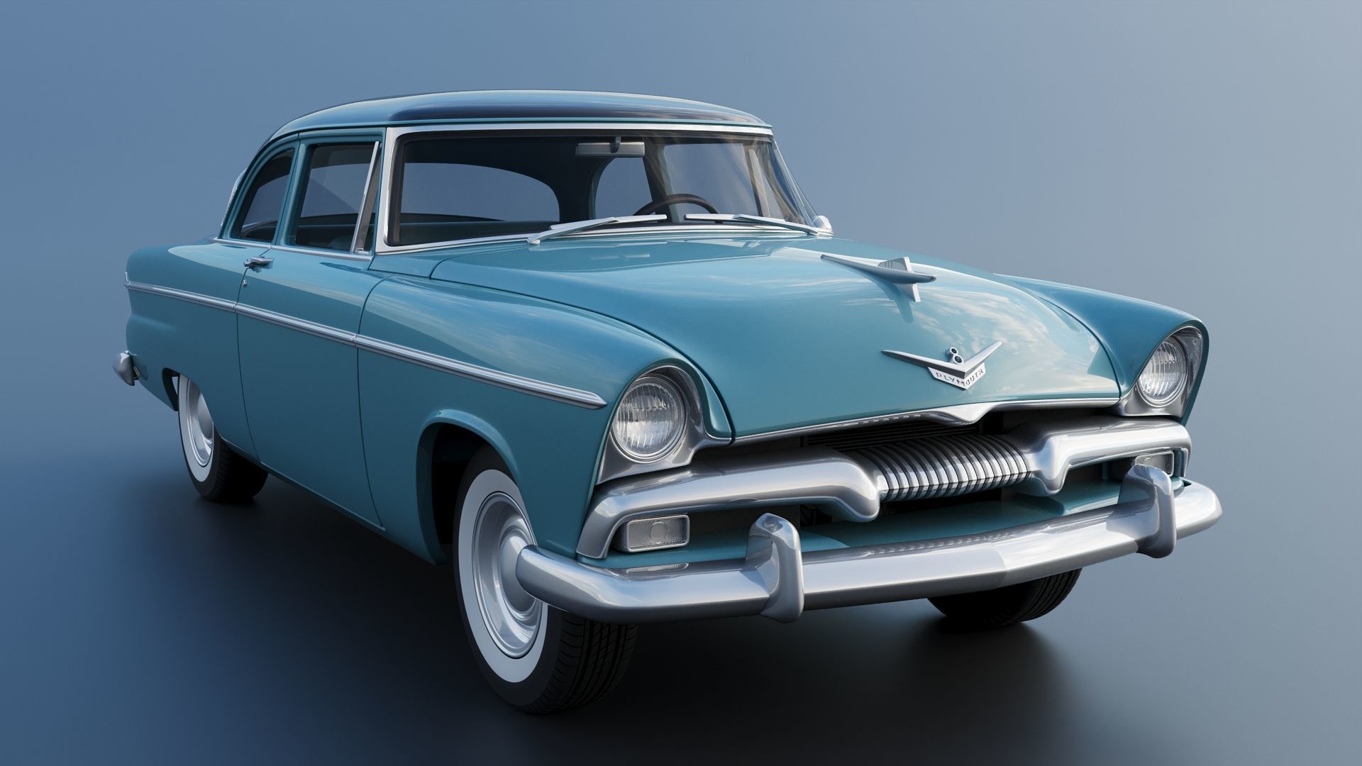 Plymouth Belvedere 1955 3D print model_10