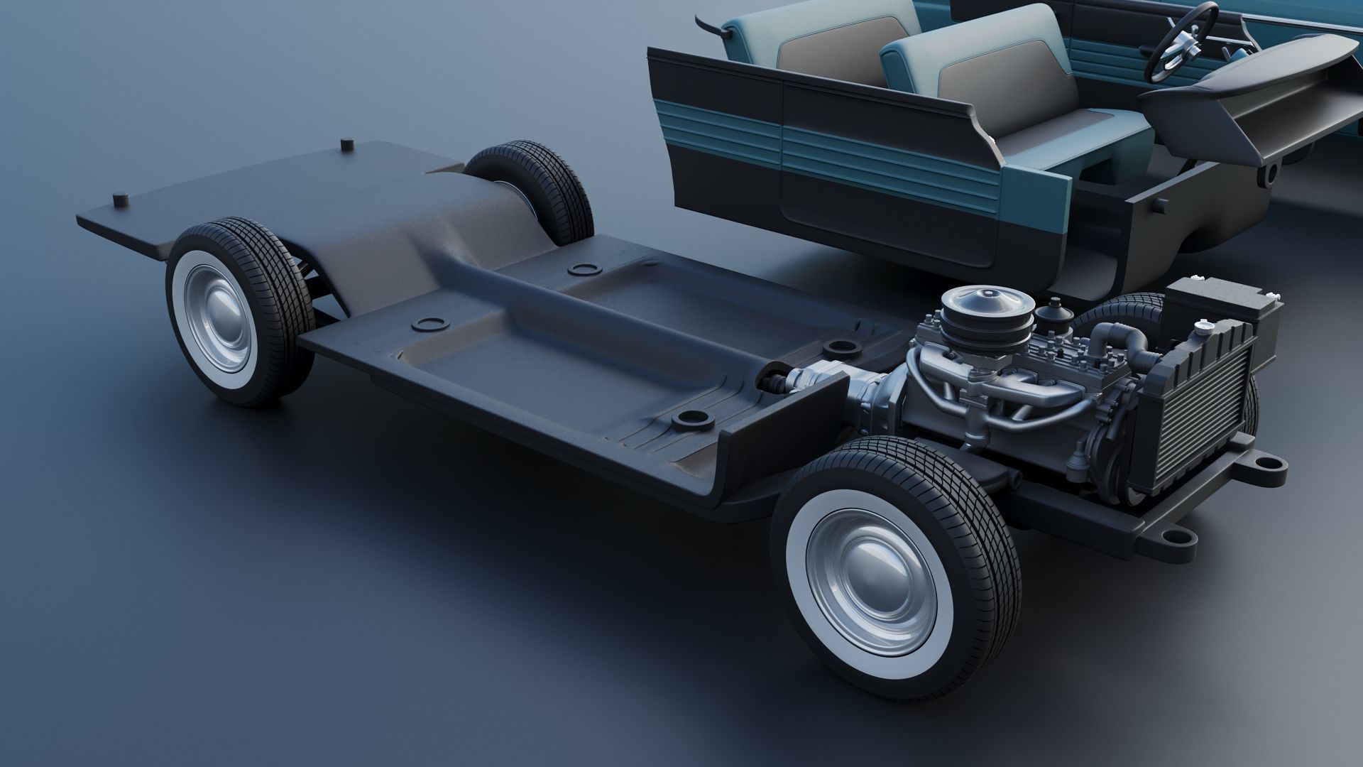 Plymouth Belvedere 1955 3D print model_29