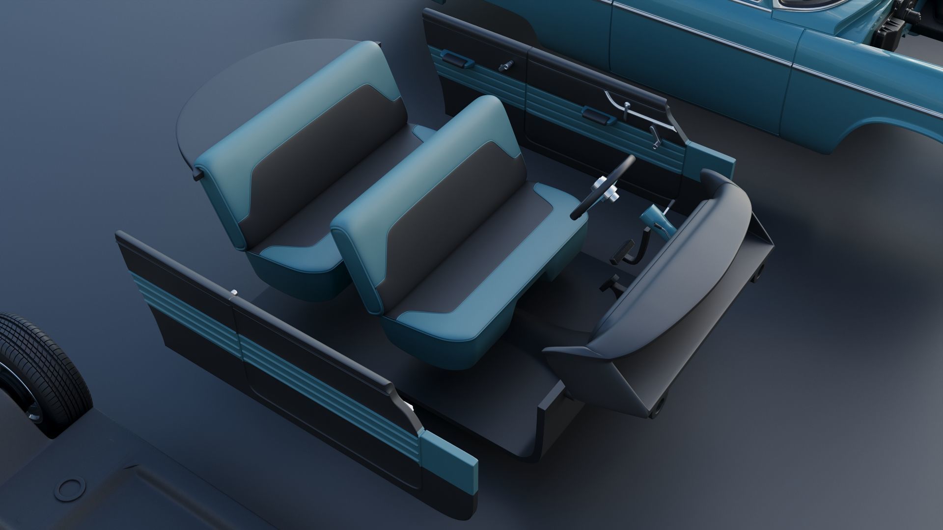 Plymouth Belvedere 1955 3D print model_27