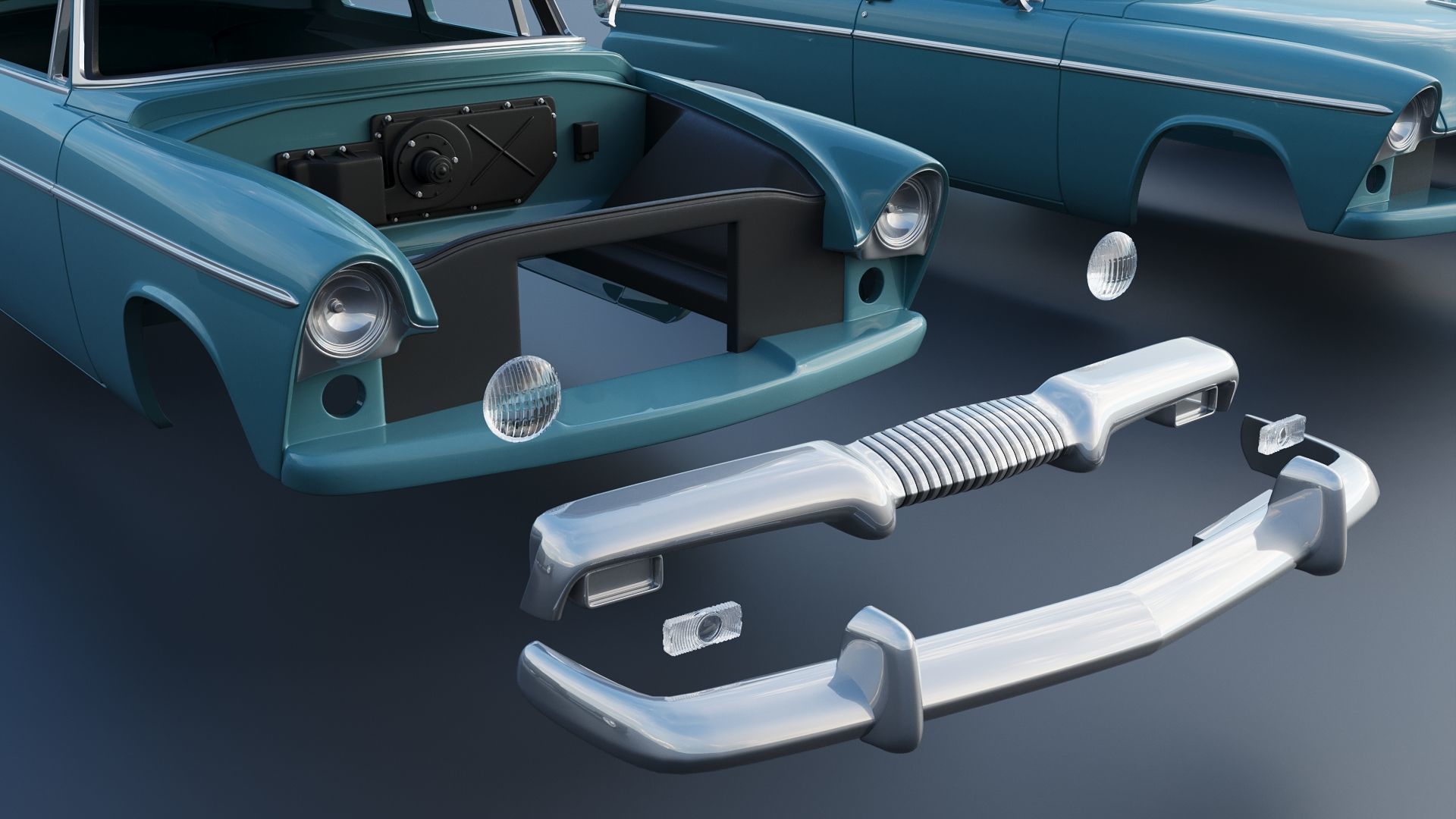 Plymouth Belvedere 1955 3D print model_23