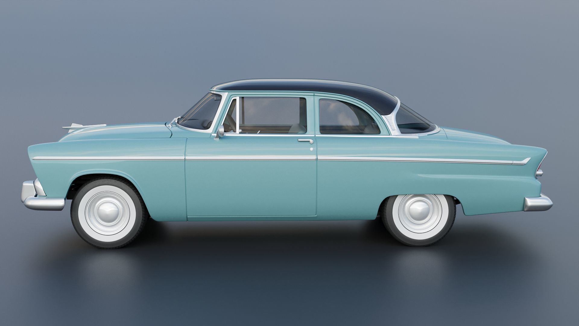 Plymouth Belvedere 1955 3D print model_3