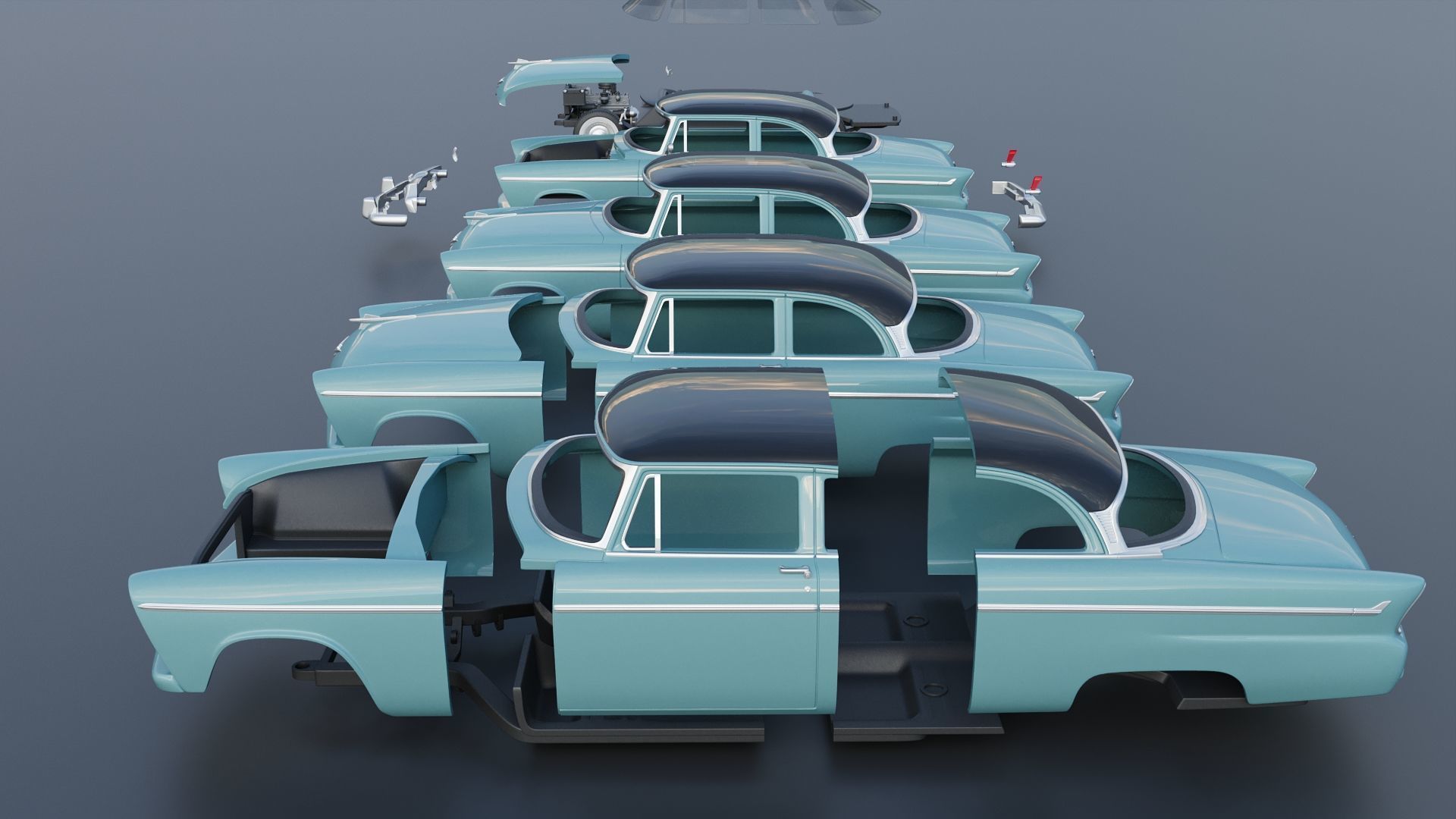 Plymouth Belvedere 1955 3D print model_18